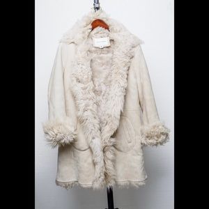 Banana Republic Suede and Shearling Coat